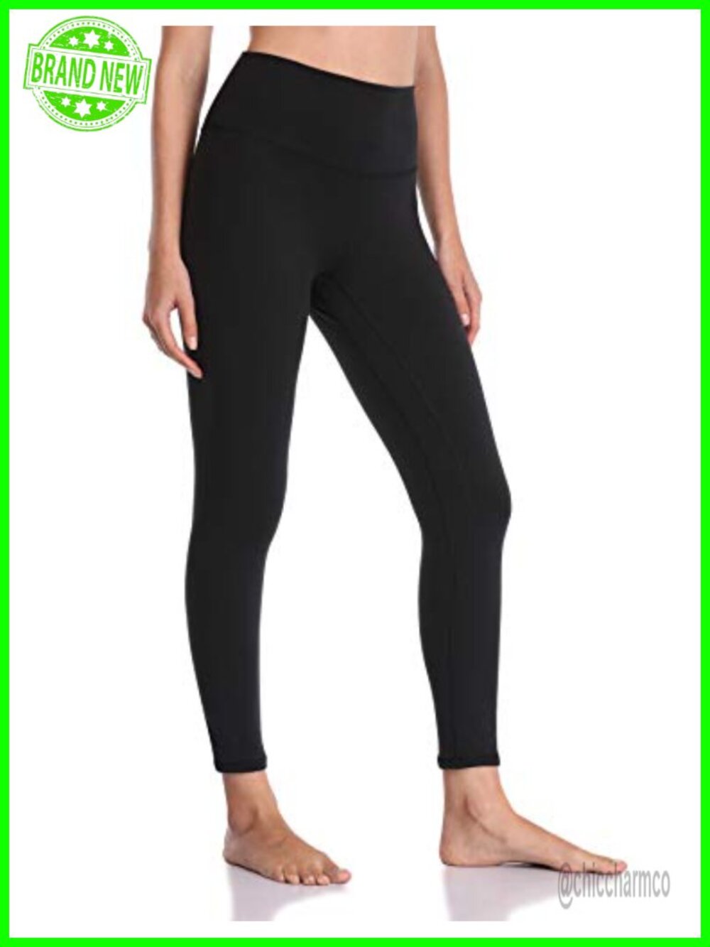 High Waisted Yoga Leggings 25" Inseam 7/8 Length Compression Workout